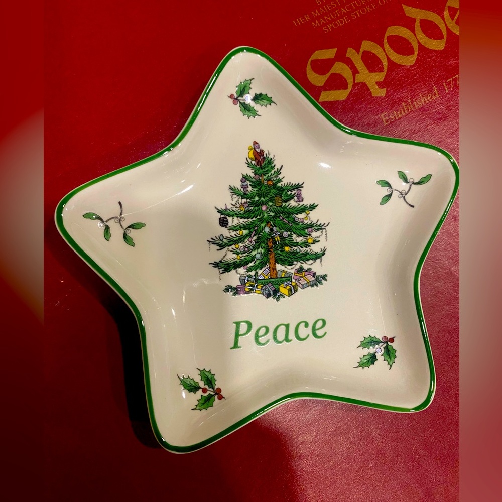 Spode Christmas Tree star shaped dish
